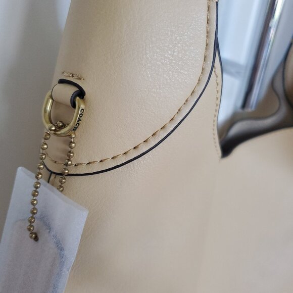 NWT Coach Brooklyn Shoulder Bag 28 Cream - Picture 2 of 10